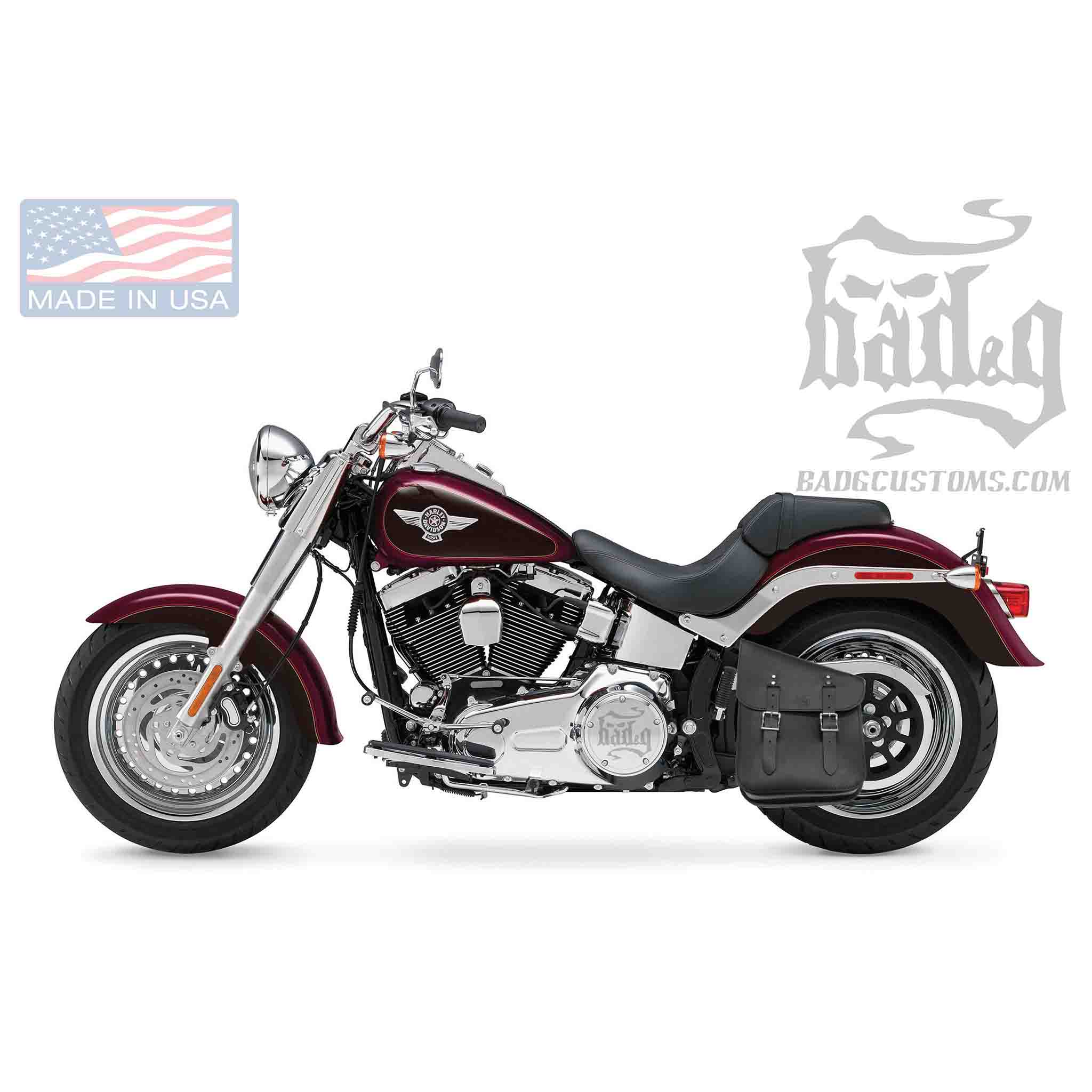 Upgrade your Harley-Davidson® Softail with the SHL02 Left Side Swingarm Solo Bag. Hand crafted in USA with premium leather and top quality hardware. Designed to fit all Pre-2017 Harley-Davidson® Softail models*. Durable and stylish, it features easy installation and it's the perfect fit for your motorcycle.