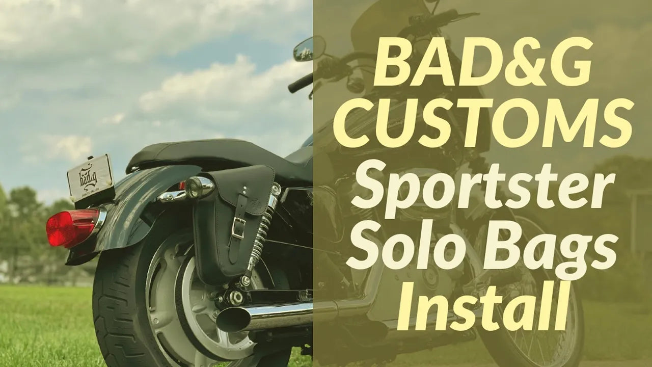 BAD&G CUSTOMS Sportster Solo Bags Installation SL03 SR03