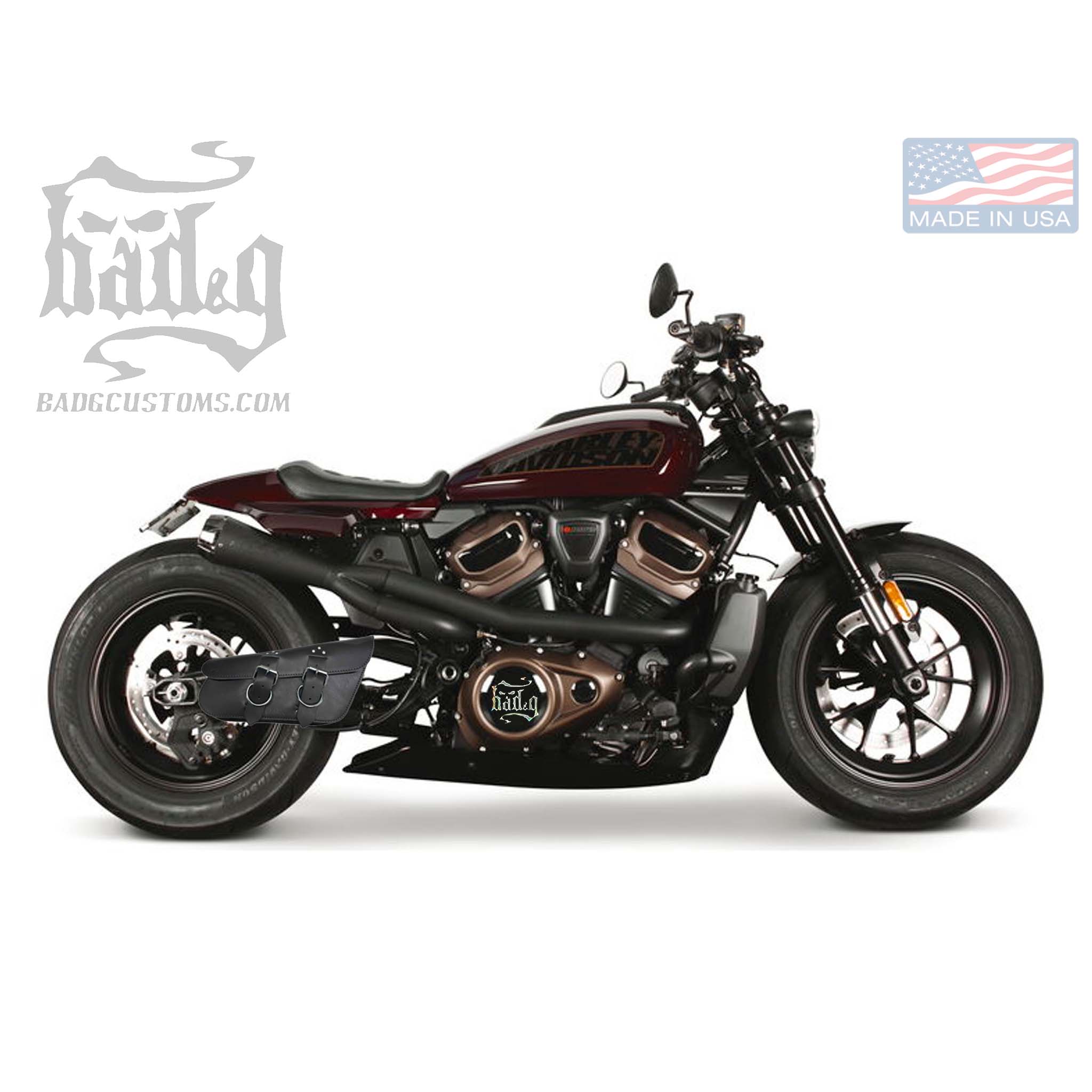 Upgrade your Harley-Davidson® Sportster S with the SR06 Right Side Solo Bag. Hand crafted in USA with premium leather and top quality hardware. Durable and stylish, it's the perfect fit for your motorcycle.